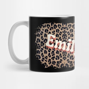 Emily Name on Leopard Mug